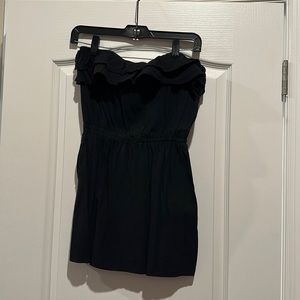 Black mini dress with pockets